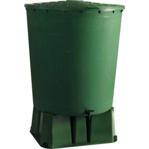 Récupérateur d'eau rond à poser Vert 200L Belli